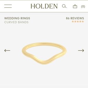 Holden The Curve 10k Gold Wedding Band